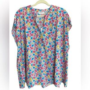 Emily Wonder Floral V-Neck Women’s Top